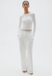 Wide Joggers - White