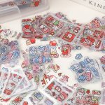 100PCS Transparent Waterproof Stickers For Phone Case Computer No-repeated Cute Small Pattern Journal Anime Cartoon Stickers Lug