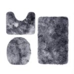 3-PIECE Toilet Seat And Bathroom Mat Set Bathroom Mat