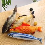 4PCS Fish Design Pet Plush Toy Chew Durable Cat Toy For Cat Interactive Supply