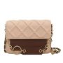 Elegant Rhombus-patterned Cross-body Bag