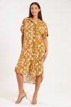 Sammie Printed Oversized Button Down Shirt Dress With Pockets