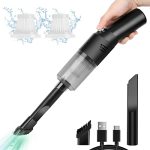 Auloea Portable MINI Car Vacuum Cleaner High Power Cordless 400G Handheld Rechargeable Vacuum Cleaner For Desk V06