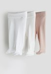 3-PACK Trousers - Pink & White
