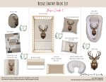 Cot Duvet Bedding Beige Earthy Buck Set
