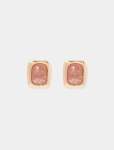 Signature Sandra Stone Stud Earrings - 0 Amber gold