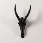Blesbok Wall Skull - Matt Black