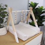 Changing Mat Cover Beige Leaf Set Neutral