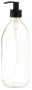 Essentially Natural Clear Glass Bottle With Pump Dispenser