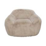 Snuggles Occasional Chair - Cream Faux Fur