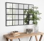 Kc Furn- Luxe Black Window Mirror