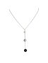 Ombr Pearl Necklace Lariat Y Necklace Sterling Silver Adjustable Length On Trend Versatile Style Handmade By Let Loose Jewelry