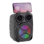 Lexuco LSPK-A181 Bluetooth Speaker 3" Driver LED Ring Lights Usb aux Playback Phone Dock
