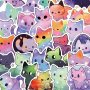 50PCS Starry Sky Cat Series Stickers Luggage Waterproof Stickers Skateboard Cup Mobile Phone Tablet Decorative Stickers Eid Al-adha Mubarak