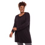 Donnay Plus Size Longer Length Ls Black