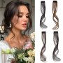 Synthetic Bangs Hair Piece Long Clip In On Front Hair Bang Side Fringe Hair Extension Natural Side Air Bangs For Daily Use Hair Accessories