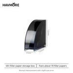 Coffee Accessories Fan-shaped Coffee Filter Paper Dustproof S- Black Box