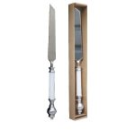 Alum Bread Knife White Enamel 30 Cm