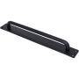 Gate Or Barn Door Handle In A Black Ferrograin Finish On Long Plate