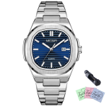 - Men Formal Stainless Steel Strap Analogue Quartz Watch - Blue