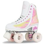 Crazy Skates Glitz Roller Skates Adjustable Or Fixed Sizes Glitter Sparkle Quad Skates For Women And Girls - Pearl Adjustable Si