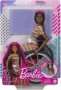 Fashionistas Doll With Wheelchair - Colourful Striped Dress Brunette Hair NO.166