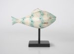 Blue Zigzag Fish On Stand 28X33CM