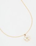 Goldair Gold Plated Catseye Flower Pendant Necklace