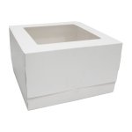 H-select Window Cake Box White Adj. Height 12X12X6" 1X20