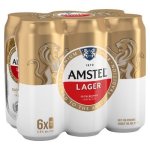 Amstel Lager Beer Can 6 X 500ML