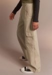 Wide Cargo Trousers - Light Beige
