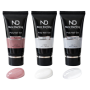 Poly Nail Gel Set Of 3 - Puce White & Clear Uv/led 35ML Each