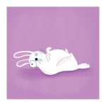 Cute Bunny Art Print - Cray Cray Bunny