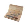 Outdoor Folding Wooden Cutting Board With Stainless Steel Utensils
