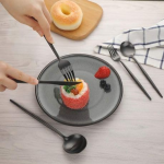 Toxiya - 24 Piece Flatware Set Stainless Steel Knife Fork Spoon Home Dinnerware Tableware Set For 6 Cutlery Set Include Knives f