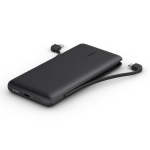 Belkin - Boostcharge Plus 10 000 Mah Power Bank Usb-c 18WATT Power With 2 Integrated Cables - Usb-c And Lightning - Black - 2