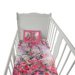 Pink Floral Cot Duvet Set