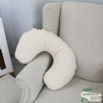 Feeding Pillow Cover Beige With White Dots