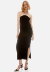 Knitted Bandeau Dress - Black