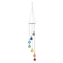 Garden Decor Rainbow Pendant Lucky Tree Seven Sun Catcher Crystal 52CM