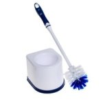 Toilet Brush Set - Bathroom Accessories - Classic Design - Blue & White