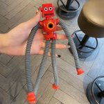 Variety Robot Funny Telescopic Tube Toy Educational Toy Cartoon Suction Cup Parent-child Interactive Decompression Toy Halloween
