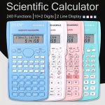 1PC Dexin KK-82MS-D Battery Model Full Color Multi-function Calculator Special For Exams Scientific Computer Function Calculator