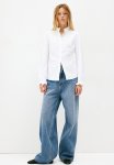 Frill-trimmed Oxford Blouse - White