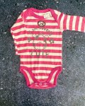 New 123 Baby Pink Striped Baby Grow 3 6M