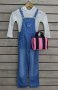 Girls Denim Dungaree - Denim - Denim / 7-8 Years