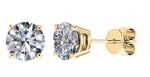 18K Yellow Gold Four Claw Diamond Studs 0.30CT