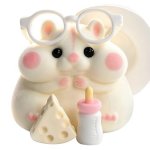 Handmade Taba Squishy Hamster Toy Cute Squishy Hamster Fidget Toy Realistic Hamster Toy Soft Silicone Mochi Furry Toy Stress Rel