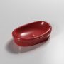 Counter Top Ceramic Basin / Table Top Petal - Red Matt