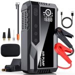 6000A Portable Car Jump Starter With Air Compressor 150PSI Car Battery Jump Starter Battery Pack 12.0L GAS 12.0L Diesel 12V Car